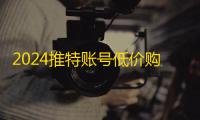 2024推特账号低价购,两元自动发货稳